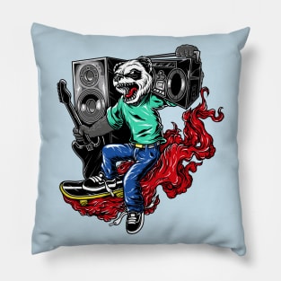 Panda Skate Music Pillow