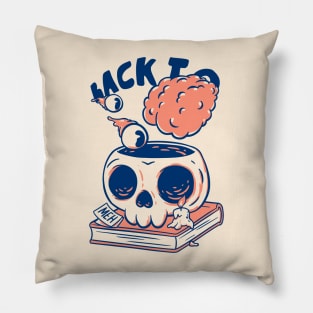 Back to School | Skull | Back to Skull | For White Pillow