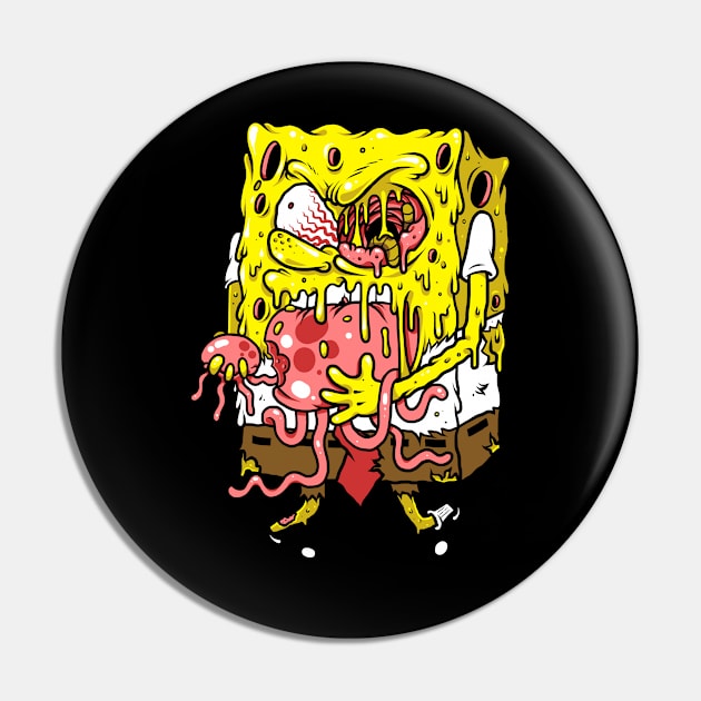 Zombie Spongebob Pin by CyberpunkTees