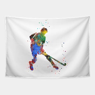 Field Hockey Player Boy Tapestry