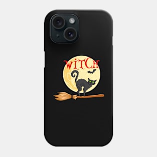 Witch cat Phone Case