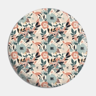 Organic Vintage Colorful Floral Pattern - 07 Pin