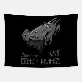 Vintage Race Car-French Riviera-1948 Tapestry