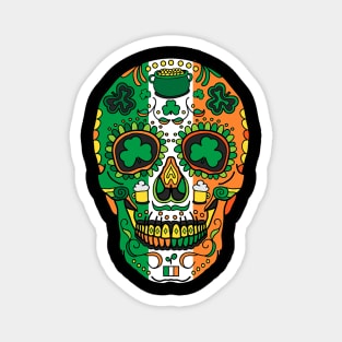 Day Of The Dead Irish Sugar Skull St Patricks Day Magnet