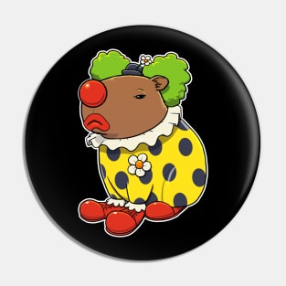 Grumpy Capybara Clown Pin