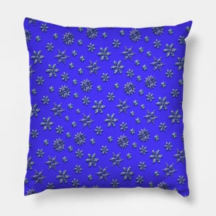 Blue snowstorm Pillow