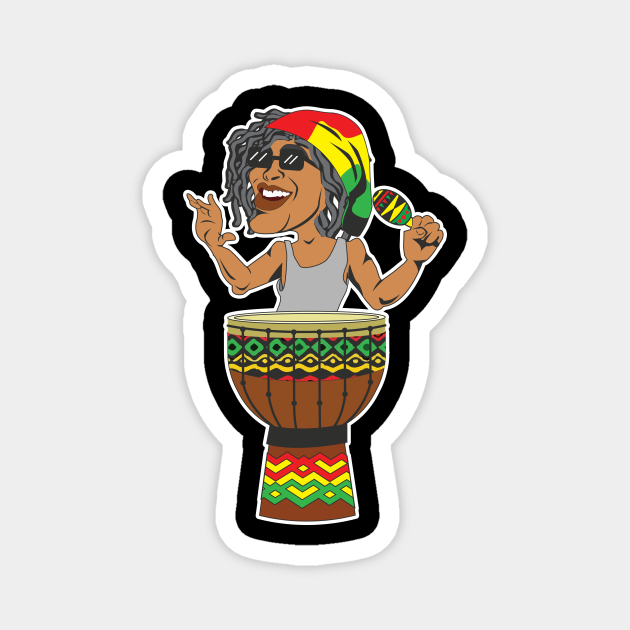 Reggae Drum Maracas Design for Jamaica Music Fans Reggae