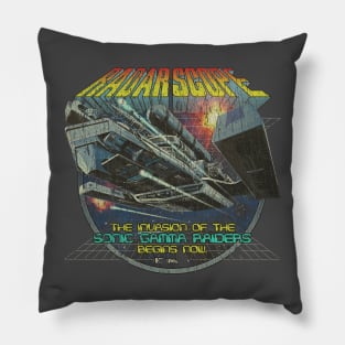 Radar Scope Sonic Gamma Raiders 1980 Pillow