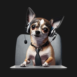 chihuahua at a call center T-Shirt