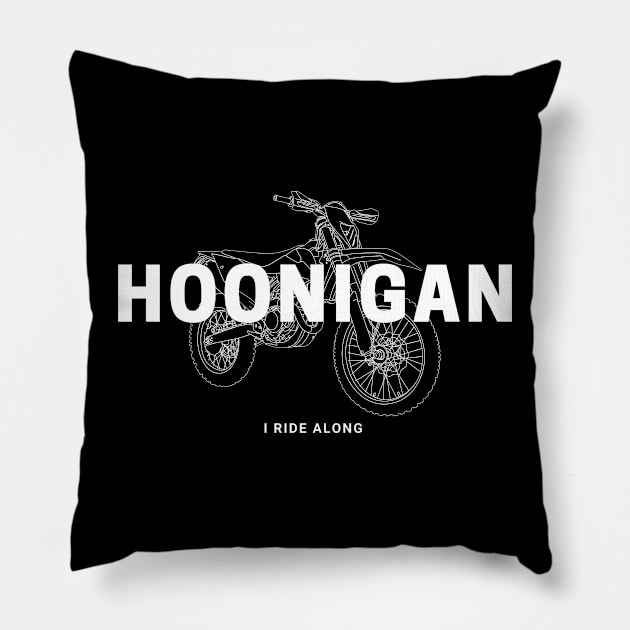 Hoonigan - I Ride Along Pillow by ROID ONE 