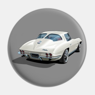 1963 corvette in white Pin