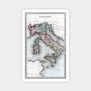 1835 Map of the Italian States Magnet