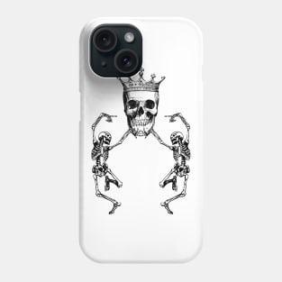 Skull King and Dancing Skeletons Phone Case