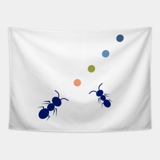 Rainbow ants Tapestry