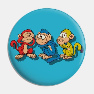 Three Wise Dumbasses Pin