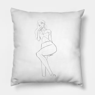 crystal diamond queen ecopop classy woman art Pillow