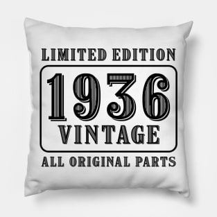 All original parts vintage 1936 limited edition birthday Pillow