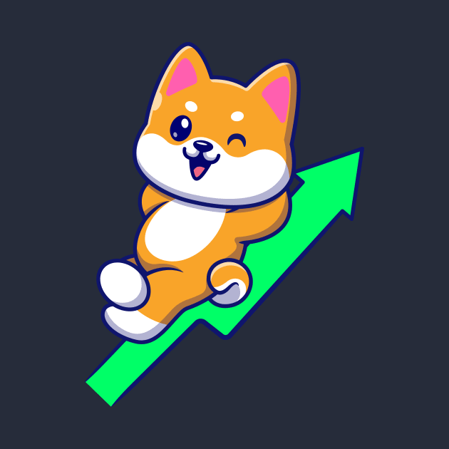 Cute Shiba Inu Rising Graph Cartoon by Catalyst Labs