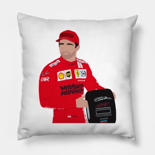 Charles Leclerc with this pole position award for the 2021 Baku Grand Prix Pillow