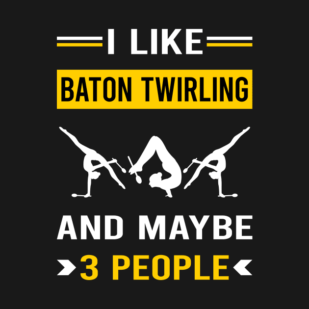 3 People Baton Twirling Twirl Twirler by Good Day