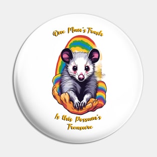 Trash And Treasure Possum Tshirt opossum cute Pin