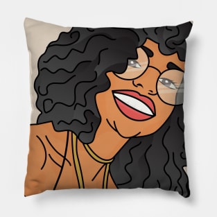 Smiling Afro Latina Pillow