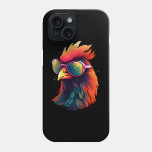 Pop Art Sunglasses Chicken Gifts Funny Chicken Phone Case