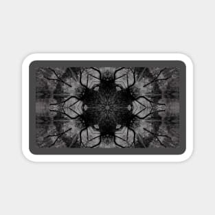 Detailed Majestic Black and White Patterned Mosaic Magnet