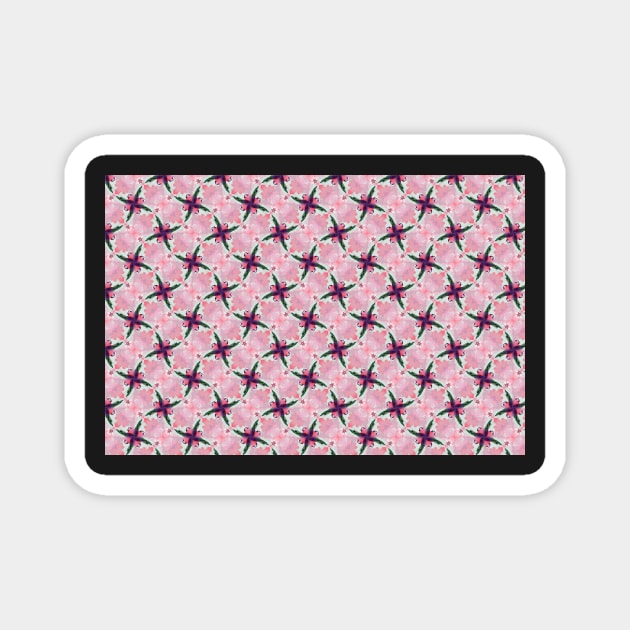 Pink Swirls Pattern Mix and Match Magnet by GinetteArt