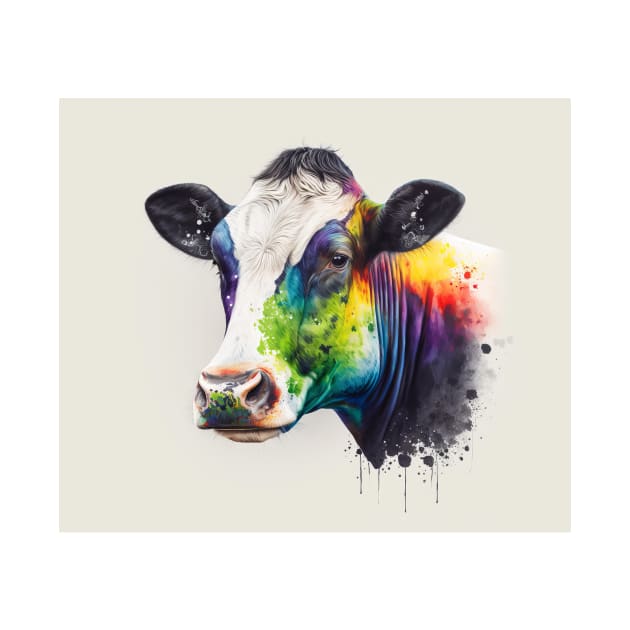 Cow Watercolour Painting by TheArtfulAI