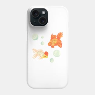 Goldfish with Bubbles Phone Case