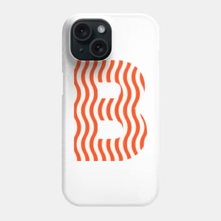 Letter B Wave Pattern Phone Case