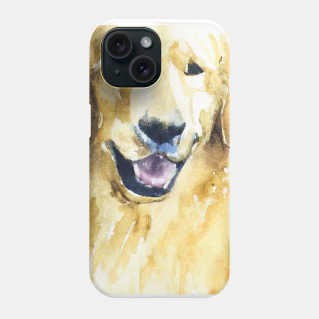 Golden Retriever Watercolor - Gift For Dog Lovers Phone Case by Edd Paint Something