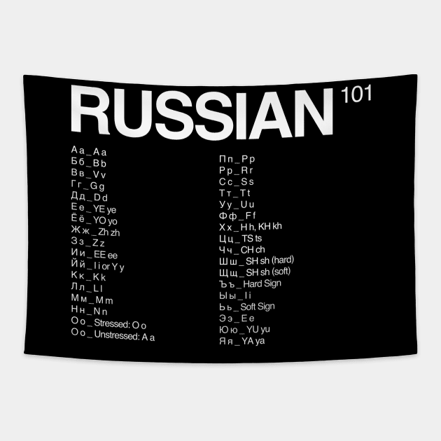 Russian 101 Tapestry by Hidden Verb