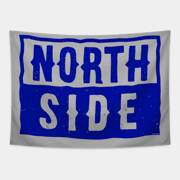 North Side (blue - worn) [Rx-Tp] Tapestry by Roufxis