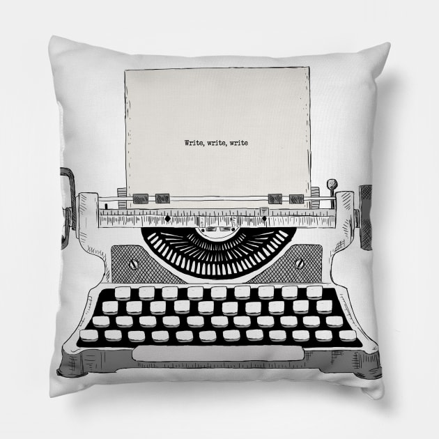 Write, write, write Pillow by ckai