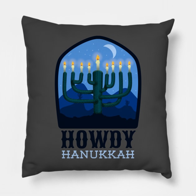 Howdy Hanukkah Pillow by GiveMeThatPencil