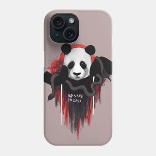 Depressive cute panda My name is dark Phone Case