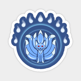 Kitsune Blue Flame Magnet