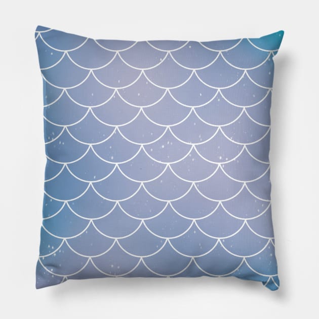 Fish scale pattern Pillow by Xatutik-Art