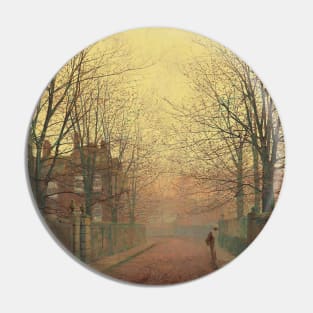 An Autumn Lane by John Atkinson Grimshaw Pin