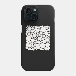 black and white pop art polka dot pattern Phone Case