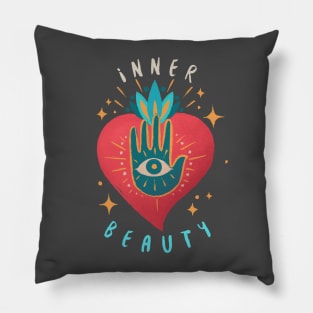 Inner Beauty Heart Corazon Love Hearts Beautiful Pillow