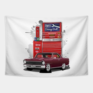 1967 Madeira Maroon Chevrolet Nova Garage Built Print Tapestry