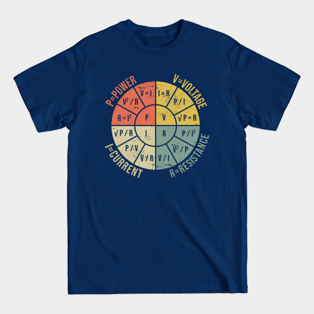 Disover The Formula Wheel of Electrical Engineering - Ohms Law - T-Shirt