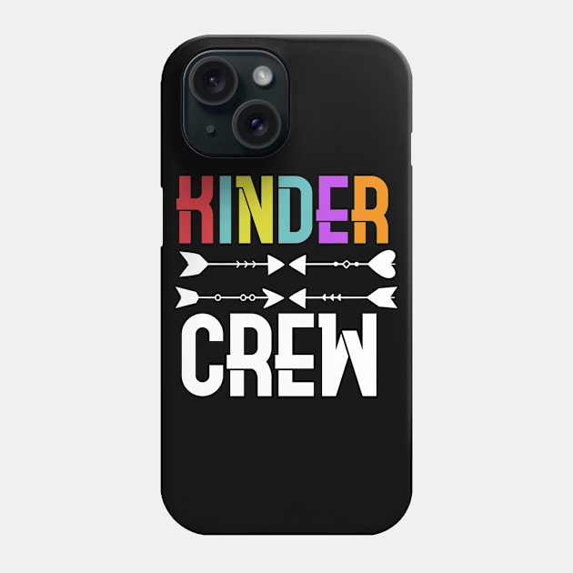 Kinder Crew Kindergarten Teacher T-Shirt 1st Day of School Phone Case by AdrianBalatee