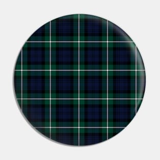 Clan Forbes Modern Tartan | Green and Blue Scottish Plaid Pin