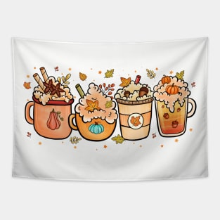 Fall Latte Coffee Tapestry