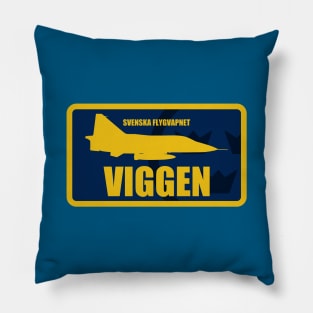 Swedish Air Force Viggen Patch Pillow