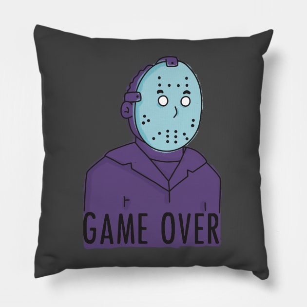 Game Over 8 bit Pillow by ProtonFactories